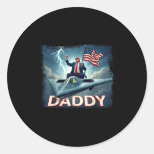Sticker Rond Officiel 2025 Trump Papa _1 