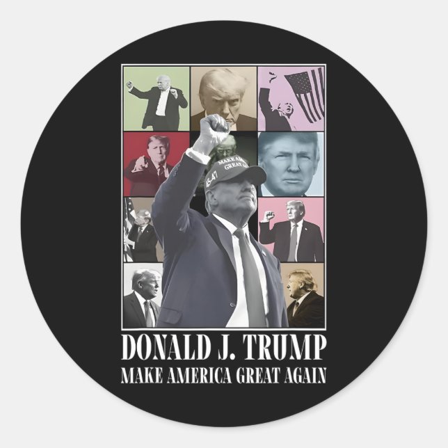 Sticker Rond Officiel - Donald Trump Eras (Devant)
