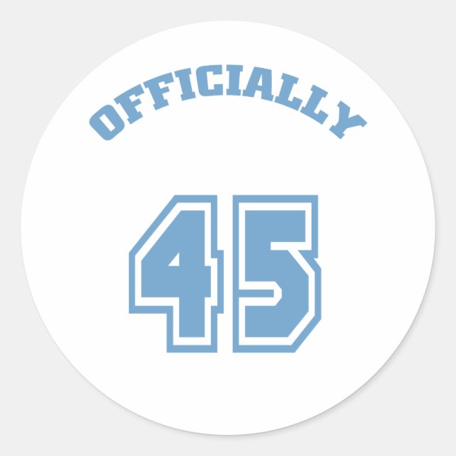 Sticker Rond Officiellement 45 (Devant)