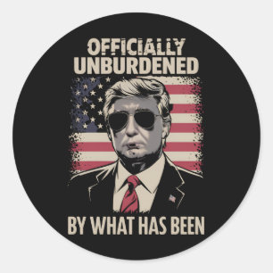 Sticker Rond Officiellement Délivré De Ce Qui A Été Trump 47