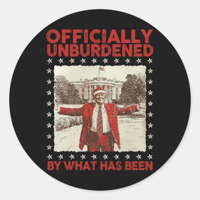 Sticker Rond Officiellement Inoccupé Par Ce Qui A Été Trump Vic (Devant)