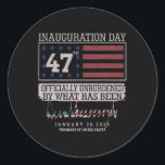 Sticker Rond Officiellement Inoccupé Par Ce Qui A Été Trump Vic<br><div class="desc">Officiellement Inoccupé Par Ce Qui A Été La Victoire De Trump</div>