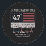 Sticker Rond Officiellement Inoccupé Par Ce Qui A Été Trump Vic<br><div class="desc">Officiellement Inoccupé Par Ce Qui A Été La Victoire De Trump</div>