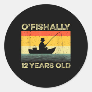 Sticker Rond Officiellement T-Shirt 12 Ans 12ème Anniversaire V