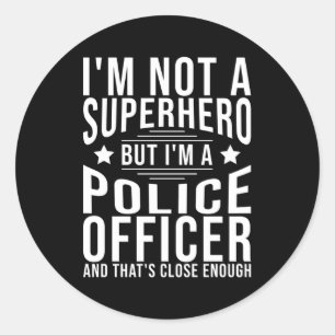 Sticker Rond Officier de police