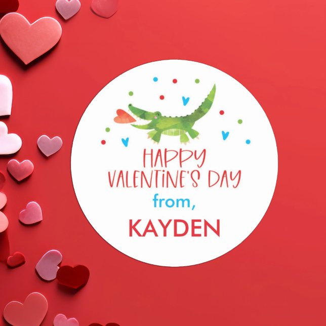 Sticker Rond Offre personnalisée de la Saint-Valentin (Créateur téléchargé)