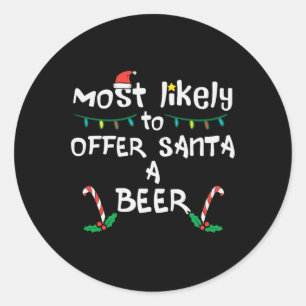 Sticker Rond Offrir Père Noël Noël Noël Noël Noël Matc famille