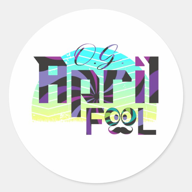 Sticker Rond OG April Fool - April Fool's Day (Devant)