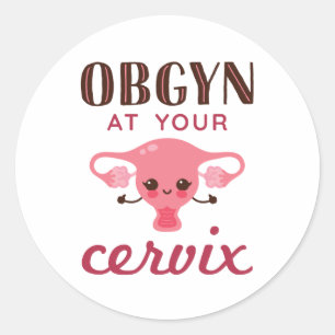 Sticker Rond OGBYN À Votre Cervix