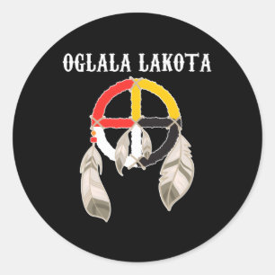 Sticker Rond Oglala Lakota Sioux South Dakota Medicine Wheel La