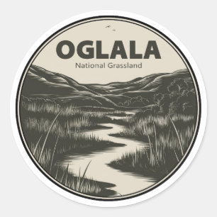 Sticker Rond Oglala National Grassland Nebraska Stream