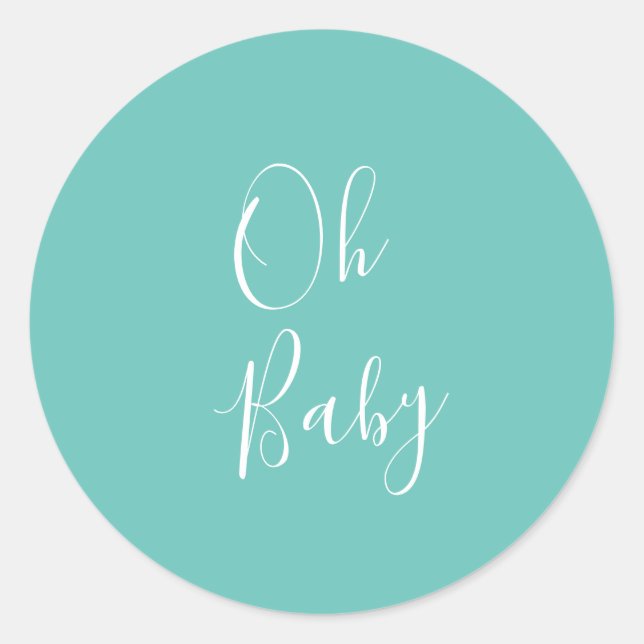 Sticker Rond Oh Baby Enveloppe (Devant)