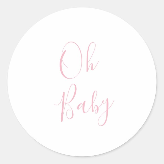 Sticker Rond Oh Baby Enveloppe (Devant)