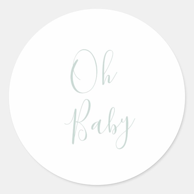 Sticker Rond Oh Baby Enveloppe (Devant)