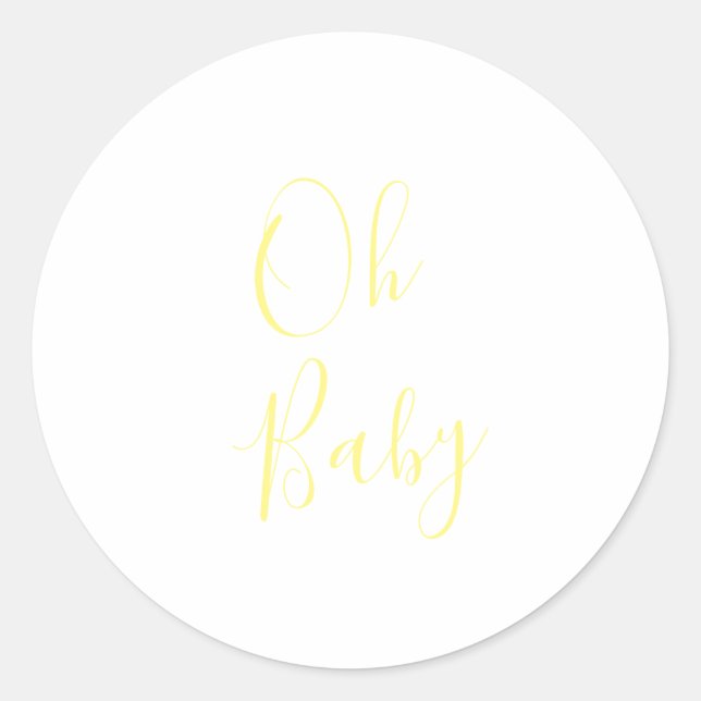 Sticker Rond Oh Baby Enveloppe (Devant)