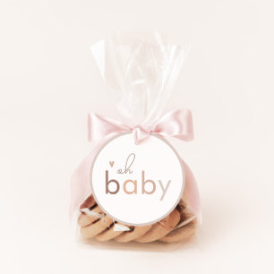 Sticker Rond Oh Baby Genre Neutre Baby shower moderne