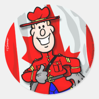 Sticker Rond Oh Canada EH !