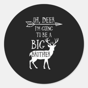 Sticker Rond Oh Cerf Va Faire La Grande Annonce De Noël De Frèr