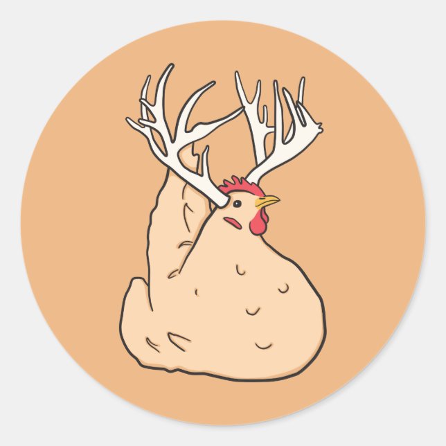 Sticker Rond Oh Chicken Deer (Devant)