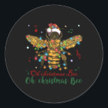 Sticker Rond Oh Christmas Bee | Oh Christmas Bee<br><div class="desc">Oh Christmas Bee | Oh Christmas Bee</div>
