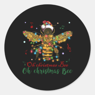 Sticker Rond Oh Christmas Bee   Oh Christmas Bee