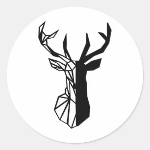 Sticker Rond Oh Deer Soft Minimal Vibe