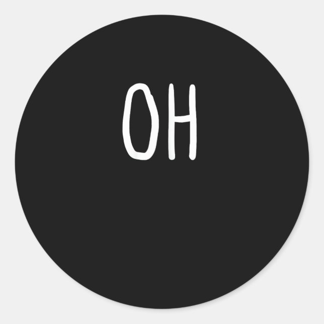 Sticker Rond Oh Deer Trendy Halloween Style  (Devant)