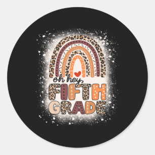 Sticker Rond Oh Hey Cinquième année Arc-en-ciel décoloré 1er jo