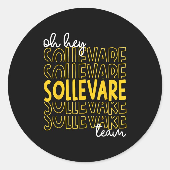 Sticker Rond Oh Hey Sollevare Team House Of Upliffing Rca Schoo (Devant)