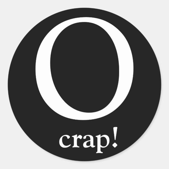 Sticker Rond Oh, merde ! (Devant)