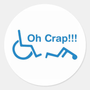 Sticker Rond oh merde