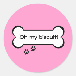 Sticker Rond Oh mon biscuit ! -autocollant