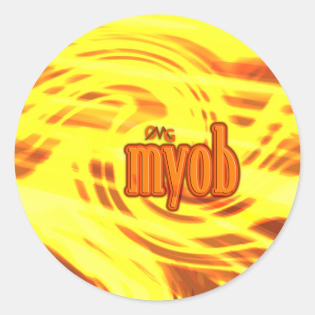 Sticker Rond Oh mon Dieu ! (Devant)