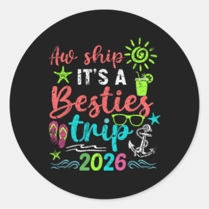 Sticker Rond Oh mon dieu, c'est un voyage de filles 2026 Vacanc