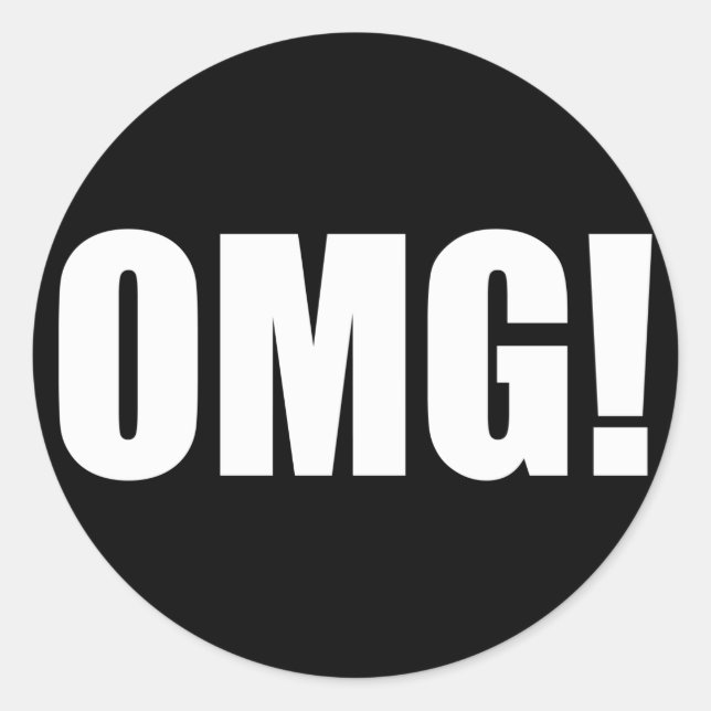 Sticker Rond Oh mon Dieu ! (sombre) (Devant)