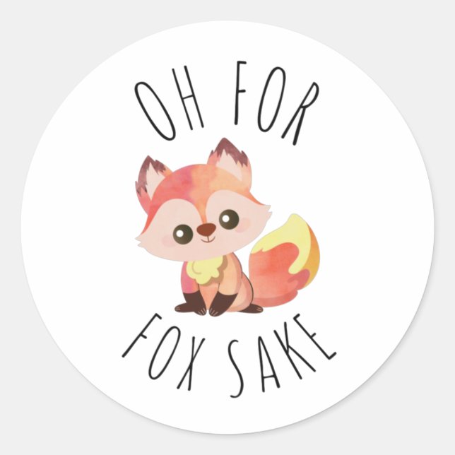 Sticker Rond Oh pour Fox Sake (Devant)