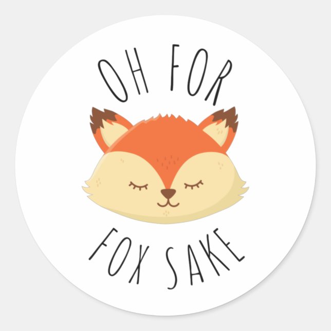 Sticker Rond Oh pour Fox Sake (Devant)