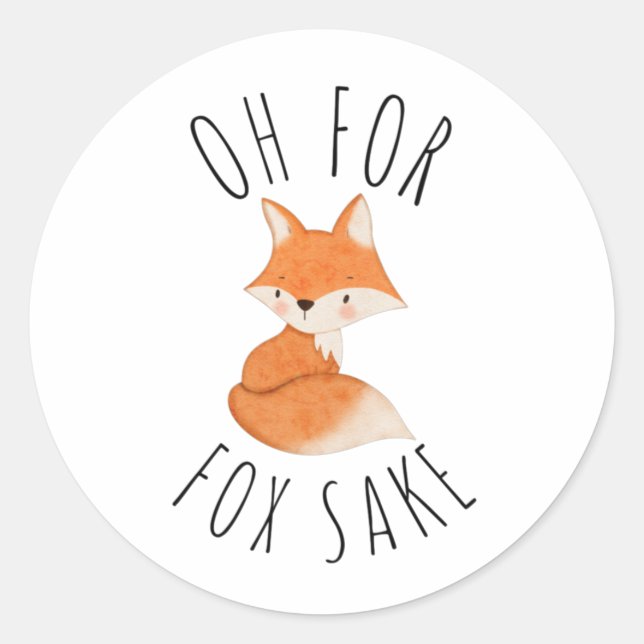 Sticker Rond Oh pour Fox Sake (Devant)