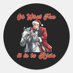 Sticker Rond Oh Quel Amusant De Faire Un Noël Humoristique À Tr