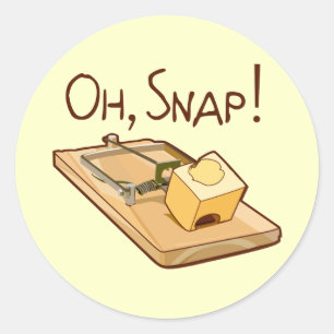 Sticker Rond Oh, Snap !