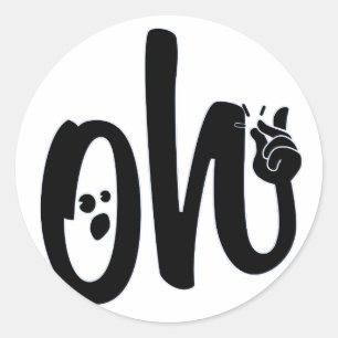 Sticker Rond Oh, Snap !
