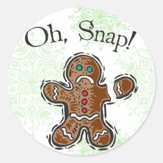 Sticker Rond Oh, Snap Cookie