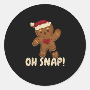 Sticker Rond Oh snap pain d'épice biscuit jambe cassée