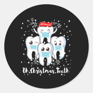 Sticker Rond Oh The Dental Dentist Hygienist
