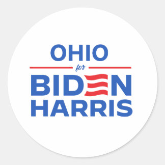 Sticker Rond Ohio pour Biden Harris
