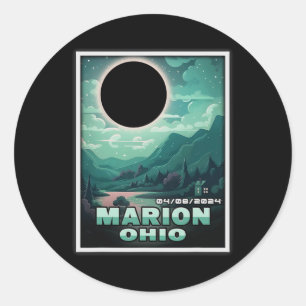 Sticker Rond Ohio Total Solar Eclipse 2024