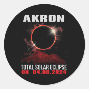 Sticker Rond Ohio Total Solar Eclipse 2024