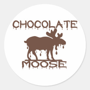 Sticker Rond Oie de chocolat