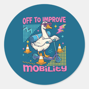 Sticker Rond Oie Thérapeute Physique Vintage 90s
