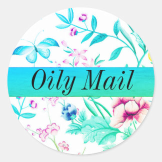 Sticker Rond Oily Mail enveloppe d'huiles essentielles